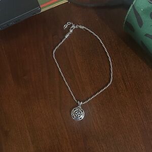 Brighton Silver Filigree Round Pendant Necklace
